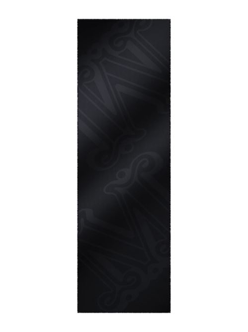 Stola in misto seta e cotone con logo all-over, colore nero MAX MARA | 4546025106001